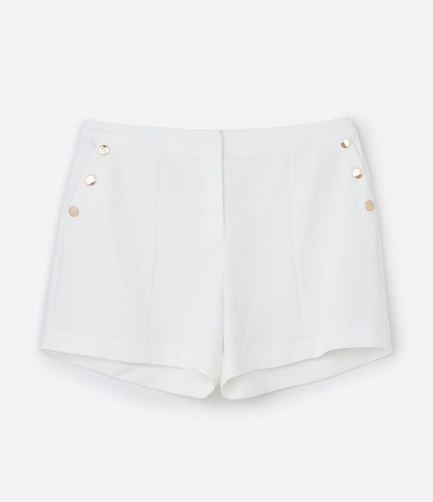 Bermuda en Crepé con Botones en los Bolsillos Curve & Plus Size 6