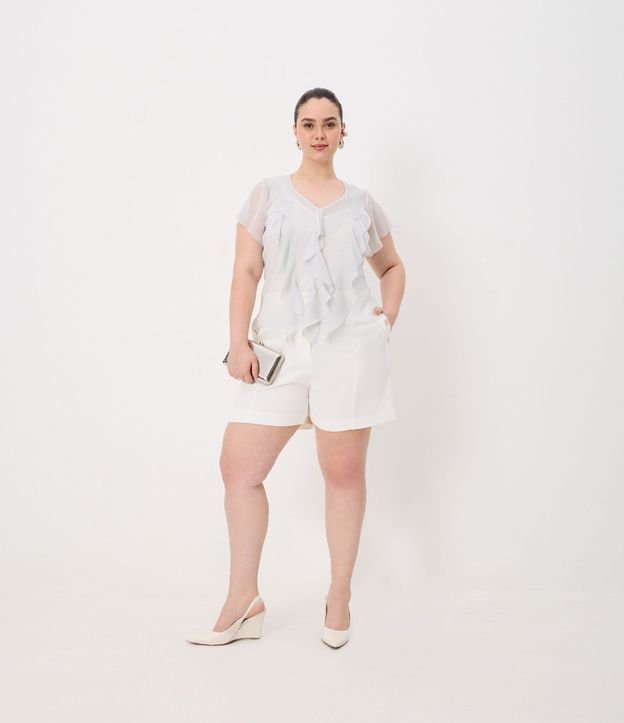 Bermuda en Crepé con Botones en los Bolsillos Curve & Plus Size 2