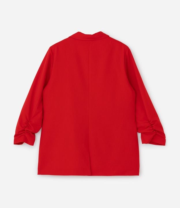 Blazer Alargado en Crepé con Manga Fruncida Curve & Plus Size 6