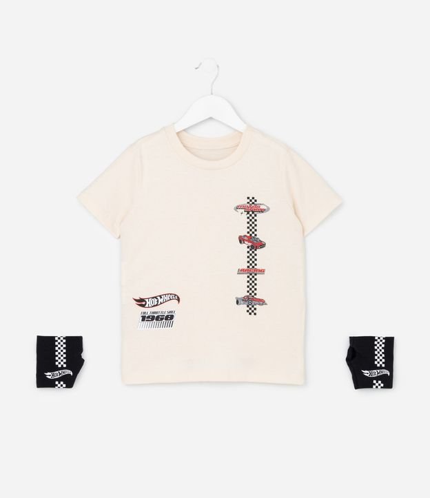 Remera Infantil con Guantes y Estampa Hot Wheels - Talle 3 a 10 años 3
