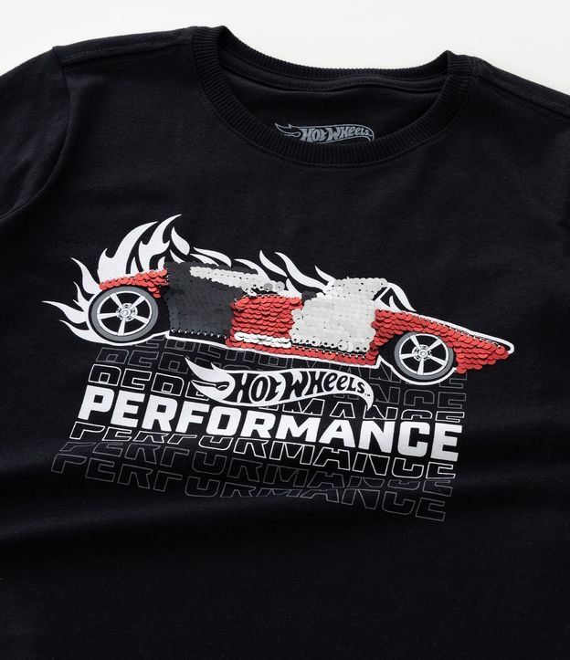 Remera Infantil con Estampa Hot Wheels Interactiva en Lentejuela - Talle 4 a 10 años 9