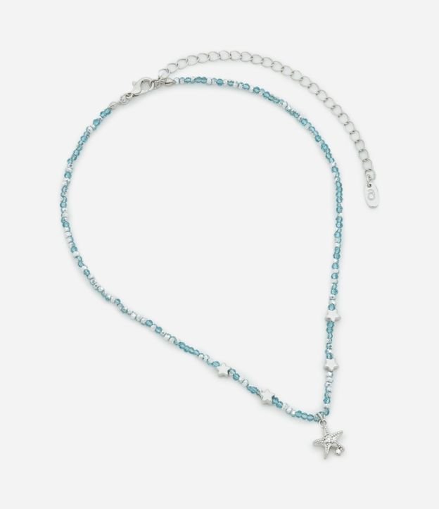 Collar Corto con Mini Cristales Artificiales Lapidados y Colgantes de Estrellas 3