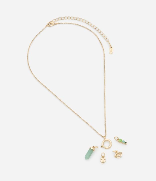 Collar Corto Chapado con Intercambio de 04 Dijes Prosperidad 5