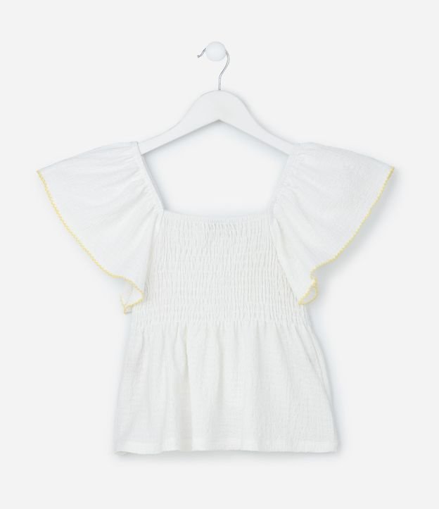 Blusa Infantil con Volados y Bies Contrastante - Talle 7 a 14 años 3