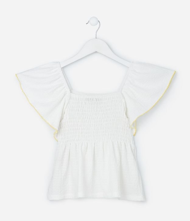 Blusa Infantil con Volados y Bies Contrastante - Talle 7 a 14 años 4
