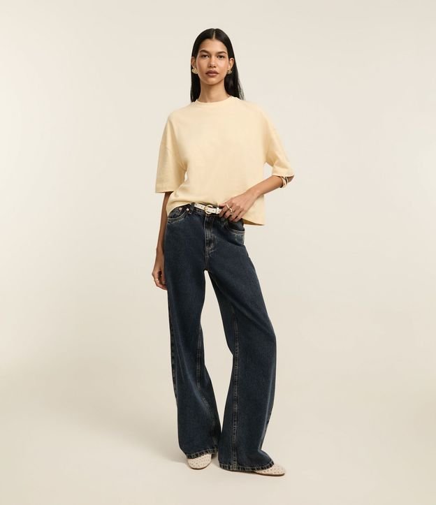 Remera Boxy en Algodón con Cuello Redondo 2