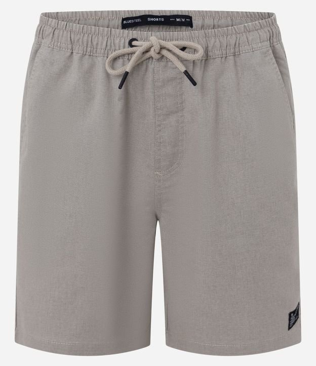 Bermuda Texturizada con Cintura Elástica y Cordón para Ajuste 1