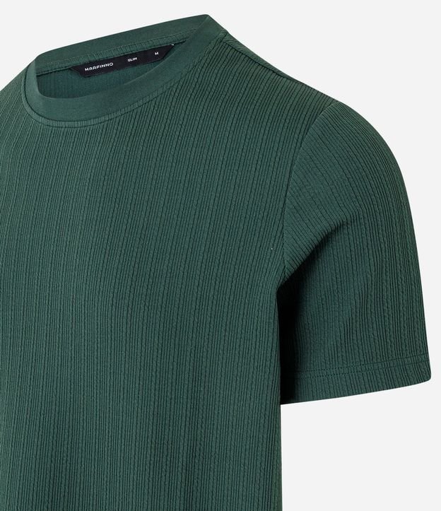 Remera Slim con Textura Vertical 7