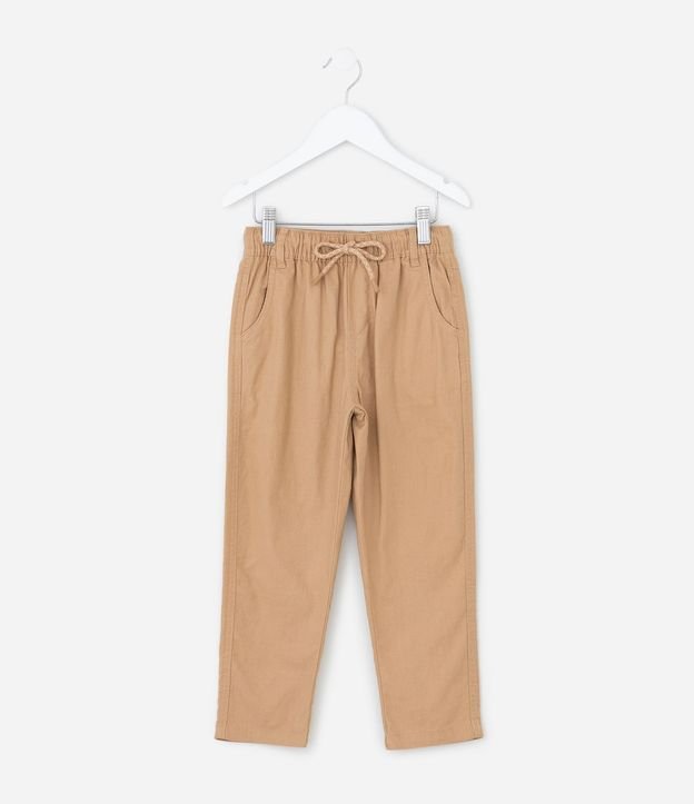 Pantalón Infantil en Lino con Bolsillos - Talle 1 a 6 años