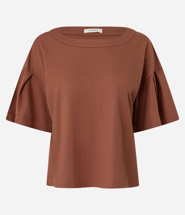 Blusa T-shirt Box en Orly con Pliegues en las Mangas 5
