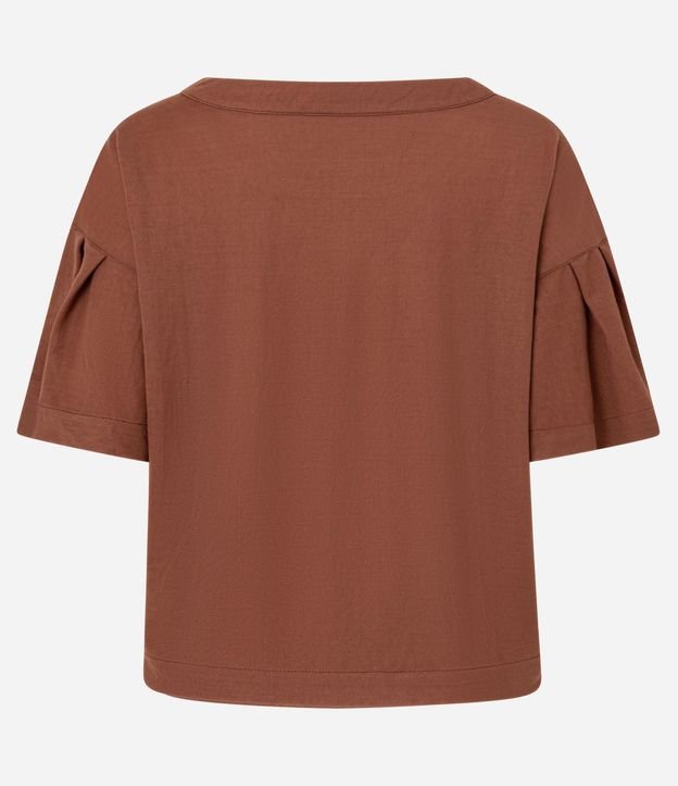 Blusa T-shirt Box en Orly con Pliegues en las Mangas 6