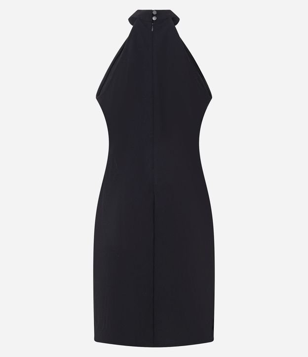 Vestido Corto en Crepé con Cuello Halter 9