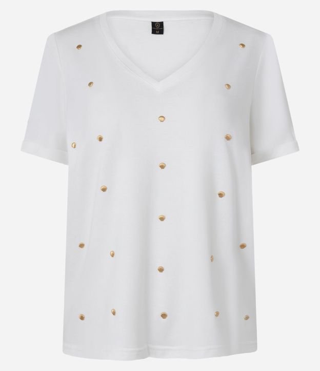 Blusa en VIscolycra con Iconos Metalizados