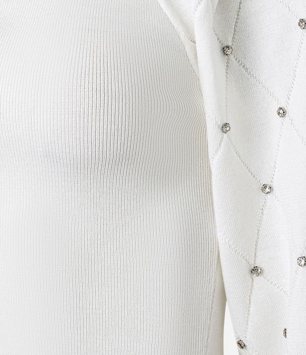 Blusa en Punto con Brillo y Textura en la Manga Bufante 6