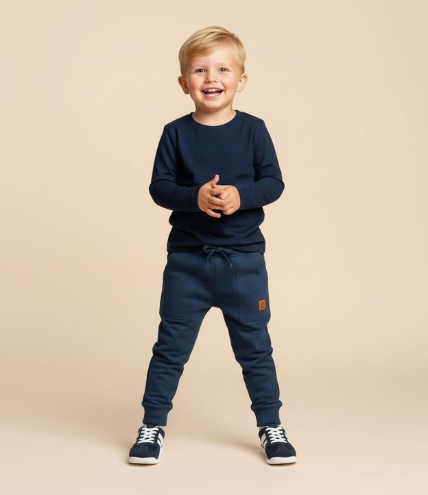 Pantalón Infantil en Modal con Recortes y Bolsillos - Talle 1 a 6 años 1