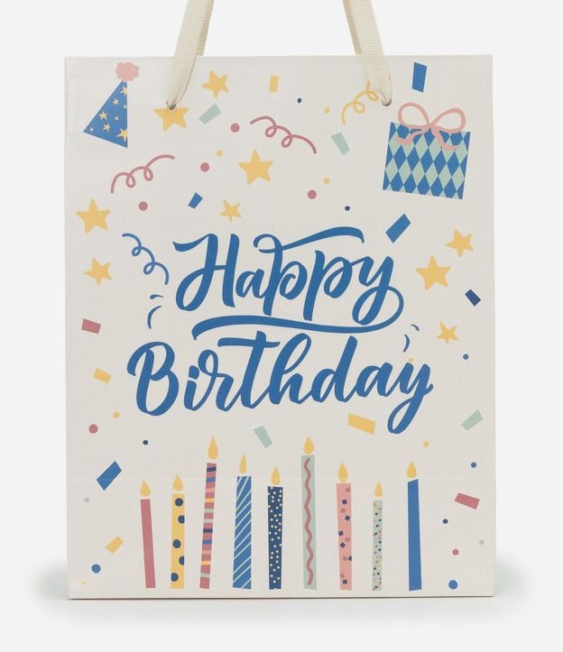 Bolsa de Regalo Pequeña con Estampa Feliz Aniversário 2