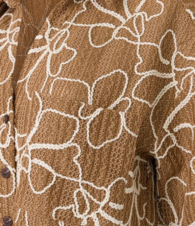 Camisa Texturizada en Encaje con Cuerdas Aplicadas 8