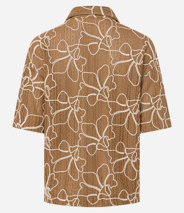 Camisa Texturizada en Encaje con Cuerdas Aplicadas 9