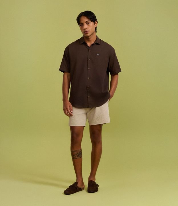 Bermuda Playera Básica en Microfibra Texturizado  1