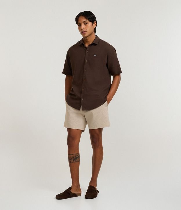 Bermuda Playera Básica en Microfibra Texturizado  4