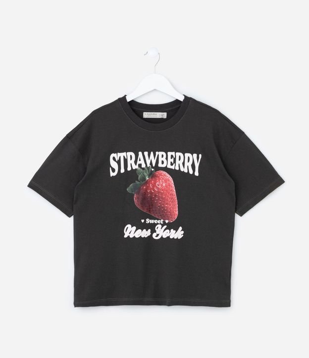Remera Infantil con Estampa Frutilla - Talle 5 a 14 años 2