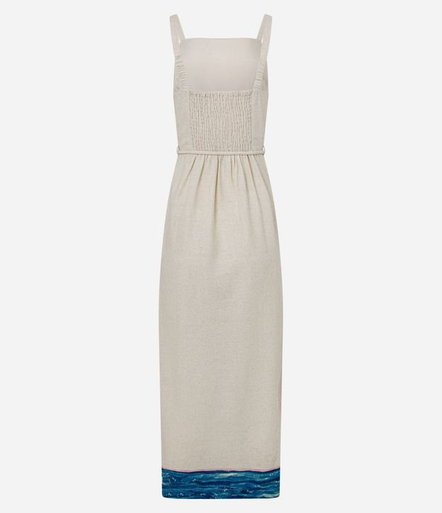 Vestido Evasê en Viscolino con Estampa Follaje Aquarelada 11
