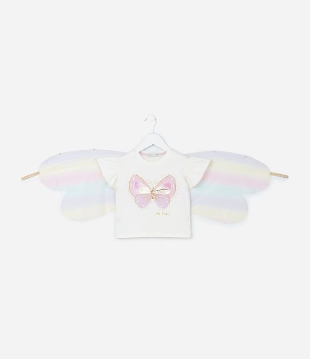 Blusa Infantil con Asas y Estampa de Mariposa - Talle 1 a 6 años 2