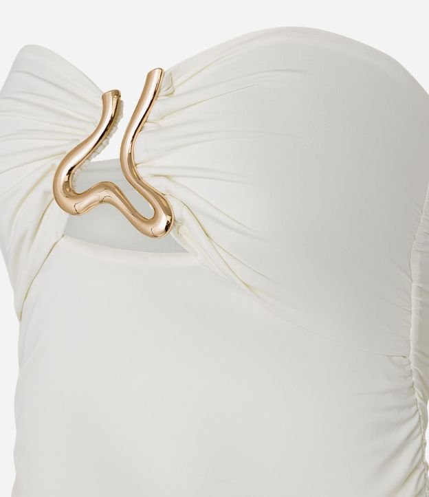 Blusa sin Bretel en Microfibra con Adornos en el Escote 8