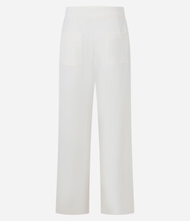 Pantalón Recto en Crepé con Cinturón y Hebilla 6
