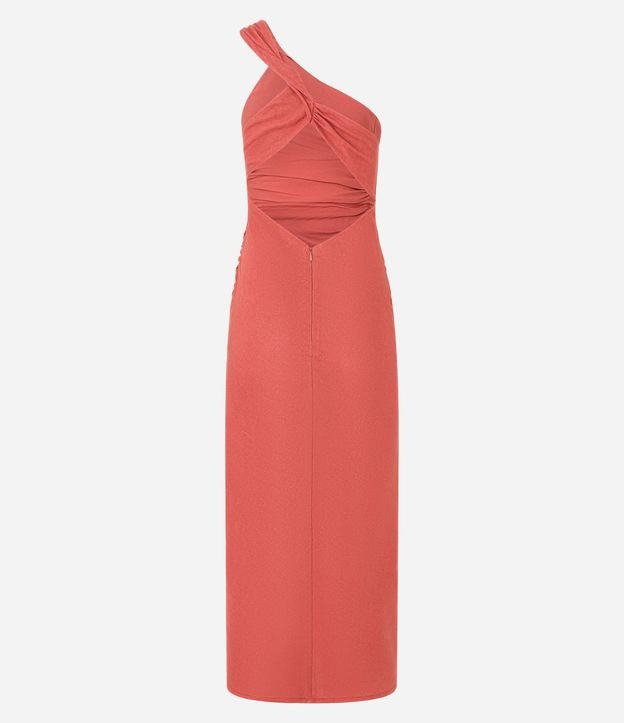 Vestido Long Midi en Viscolino con Bretel Torcida y Fruncidos 8
