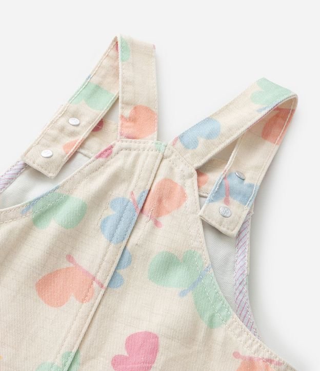 Salopete Infantil en Sarga Mariposa con Estampa de Mariposas 1 a 6 años 5