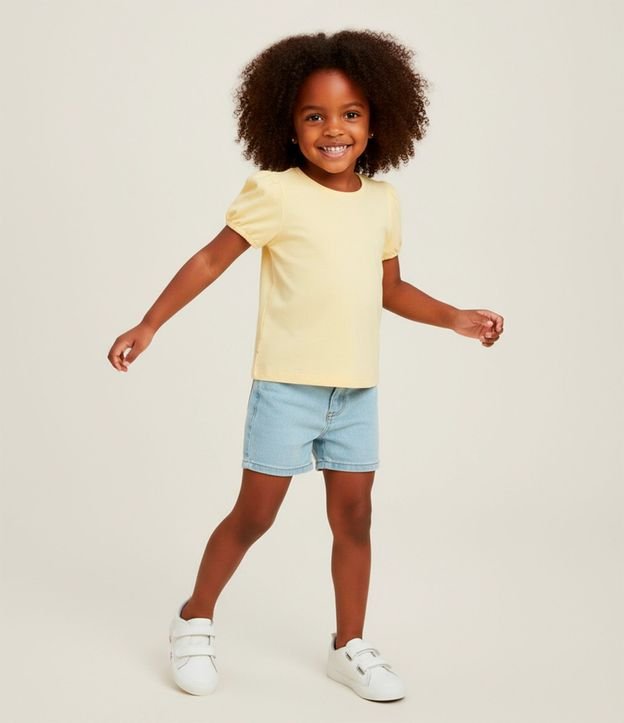 Blusa Infantil con Manga Abullonada - Talle 1 a 6 años