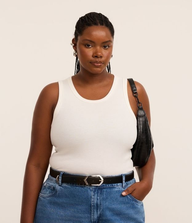 Blusa Musculosa Acanalada en Rib Curve & Plus Size