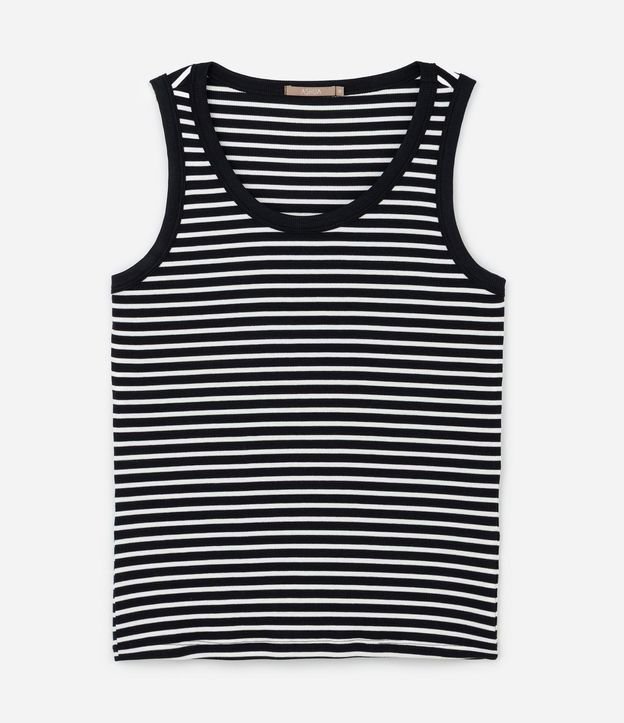 Blusa Musculosa en Rib con Rayas Curve & Plus Size 5