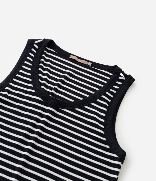 Blusa Musculosa en Rib con Rayas Curve & Plus Size 8