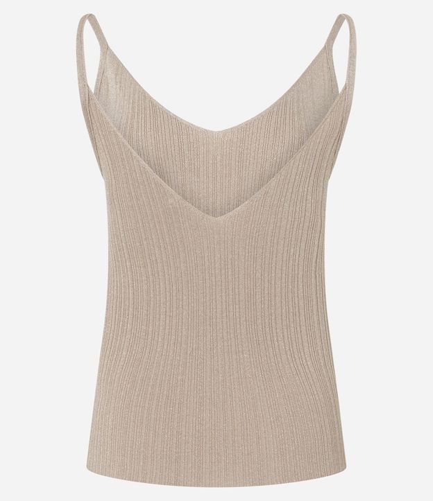 Blusa sin Manga en Punto Canelado con Hilo Metalizado 8