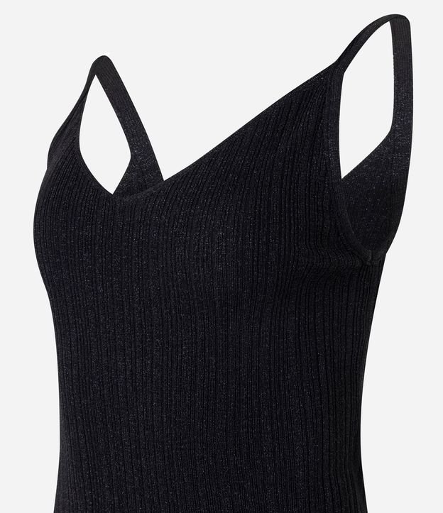 Blusa sin Manga en Punto Canelado con Hilo Metalizado 6