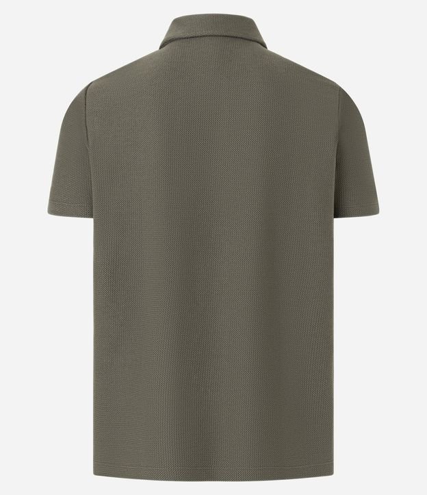 Camisa Polo Slim con Cremallera en el Cuello y Texturizada 8