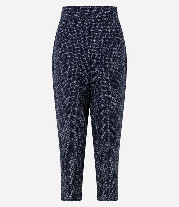 Pantalón en Crepé con Estampado Geométrico y Cintura Elástica 3