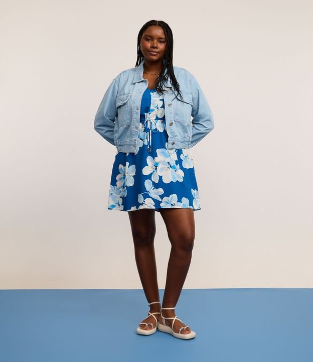Campera en Jeans con Cintura Elástica Curve & Plus Size