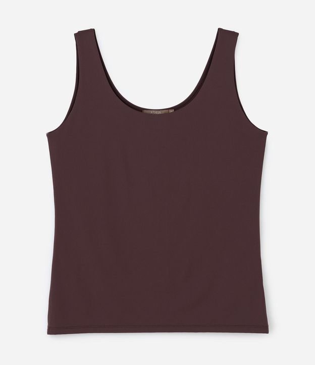 Blusa Musculosa en Poliamida con Breteles Anchos Curve & Plus Size 5