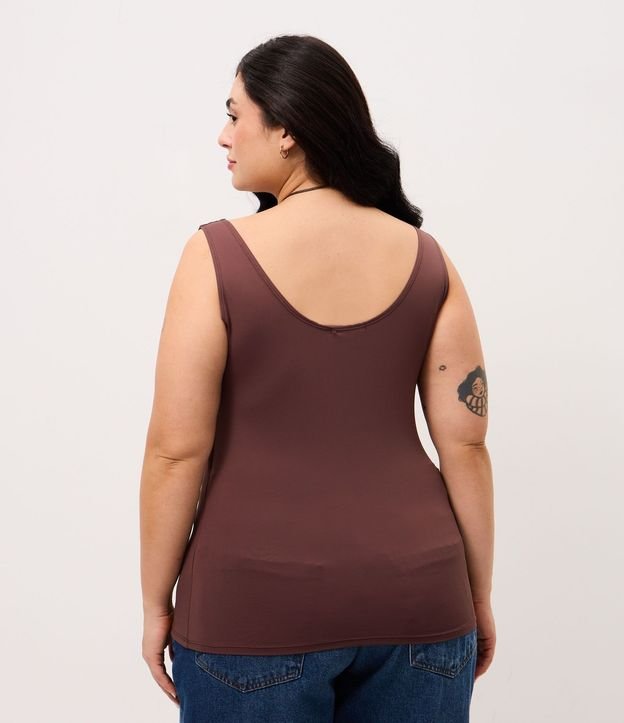 Blusa Musculosa en Poliamida con Breteles Anchos Curve & Plus Size 4