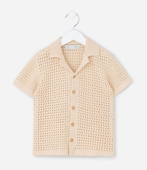 Camisa Infantil en Punto Maquinetada - Talle 1 a 6 años 2