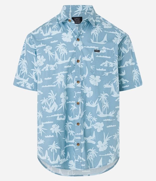 Camisa Relaxed en Tricolina con Estampa de Islas 4