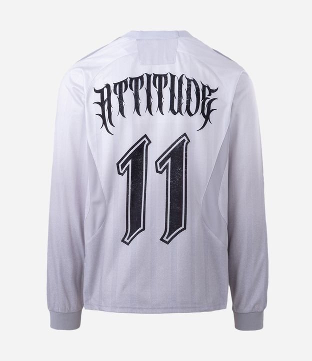 Remera Boxy Manga Larga con Estampa Lettering Attitude 6