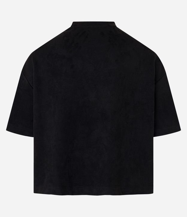 Remera Boxy en Gamuza con Estampa Localizada 8