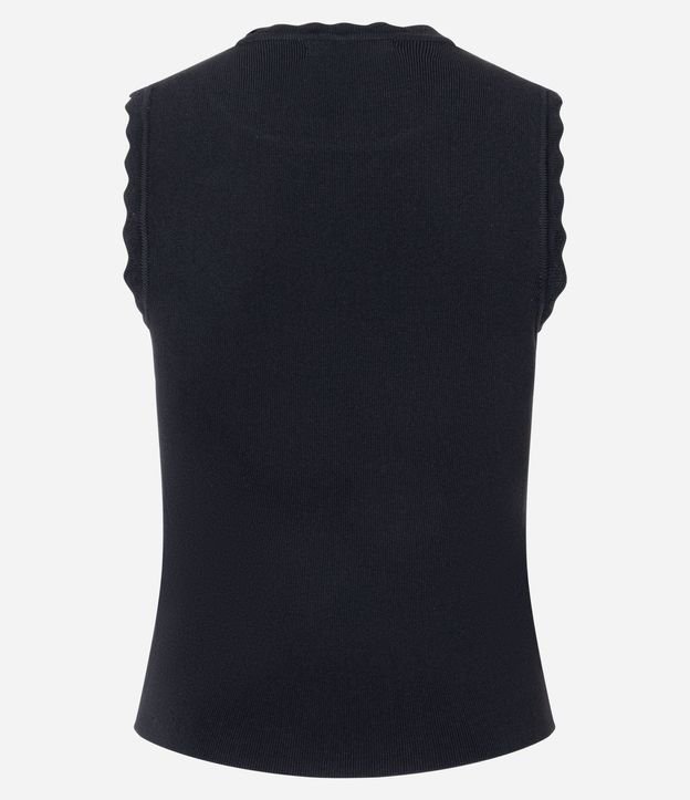 Blusa en Punto con Efecto Nube en el Cuello y Sisa 9