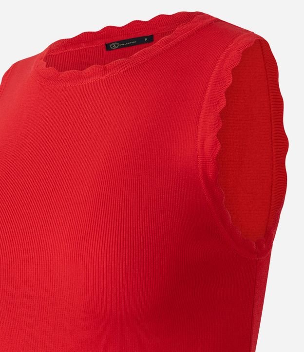 Blusa en Punto con Efecto Nube en el Cuello y Sisa 6
