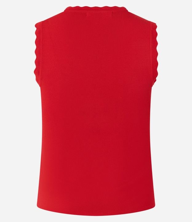 Blusa en Punto con Efecto Nube en el Cuello y Sisa 7