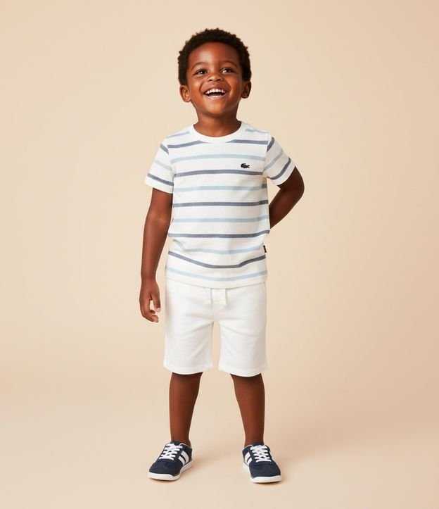 Bermuda Infantil en Sarga con Bajo Plegado - Talle 1 a 4 años